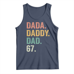 Dada Daddy Dad 67 Tank Top Funny Six Seven Father's Day TS11 Navy Print Your Wear