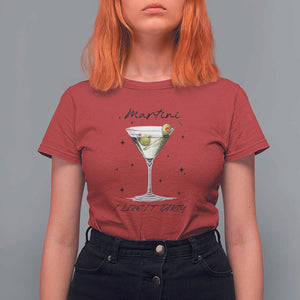 Dirty Martini T Shirt For Women I Like It Dirty Funny Cocktail Glass TS11 Red Print Your Wear