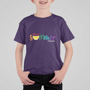 Cute Summer Vacation T Shirt For Kid Hello Summer Happy Last Day Sunshine Lemon TS11 Purple Print Your Wear