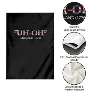Funny Uh Oh England 1776 Garden Flag 4th Of July USA Grunge Union Jack Flag TS11 Print Your Wear