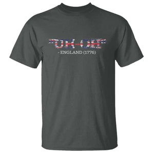 Funny Uh Oh England 1776 T Shirt 4th Of July USA Grunge Union Jack Flag TS11 Dark Heather Print Your Wear
