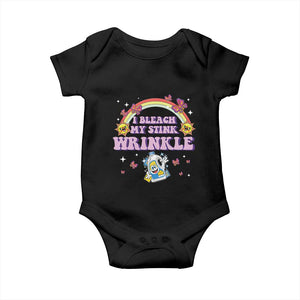 Funny I Bleach My Stink Wrinkle Baby Onesie Gag Adult Humor Rainbow Bleach Bottle TS11 Black Print Your Wear