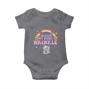 Funny I Bleach My Stink Wrinkle Baby Onesie Gag Adult Humor Rainbow Bleach Bottle TS11 Charcoal Print Your Wear