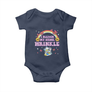Funny I Bleach My Stink Wrinkle Baby Onesie Gag Adult Humor Rainbow Bleach Bottle TS11 Navy Print Your Wear