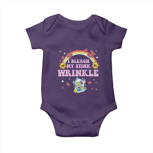 Funny I Bleach My Stink Wrinkle Baby Onesie Gag Adult Humor Rainbow Bleach Bottle TS11 Purple Print Your Wear