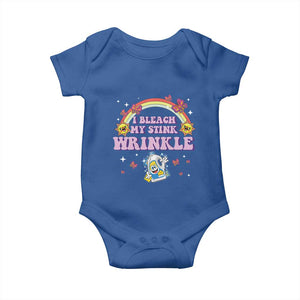 Funny I Bleach My Stink Wrinkle Baby Onesie Gag Adult Humor Rainbow Bleach Bottle TS11 Royal Blue Print Your Wear