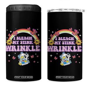 Funny I Bleach My Stink Wrinkle 4 in 1 Can Cooler Tumbler Gag Adult Humor Rainbow Bleach Bottle TS11 One Size: 16 oz Black Print Your Wear