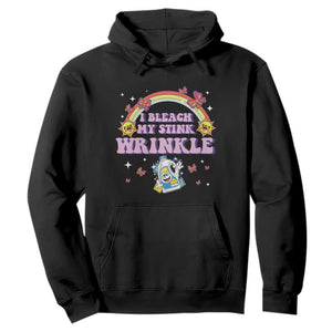 Funny I Bleach My Stink Wrinkle Hoodie Gag Adult Humor Rainbow Bleach Bottle TS11 Black Print Your Wear