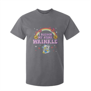 Funny I Bleach My Stink Wrinkle T Shirt For Kid Gag Adult Humor Rainbow Bleach Bottle TS11 Charcoal Print Your Wear