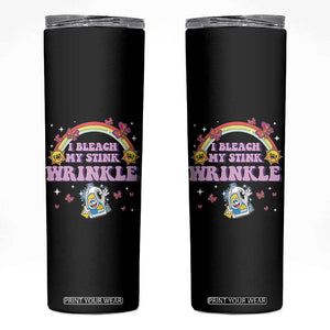 Funny I Bleach My Stink Wrinkle Skinny Tumbler Gag Adult Humor Rainbow Bleach Bottle TS11 Black Print Your Wear