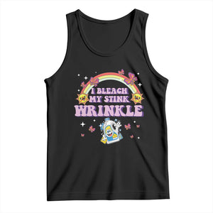 Funny I Bleach My Stink Wrinkle Tank Top Gag Adult Humor Rainbow Bleach Bottle TS11 Black Print Your Wear