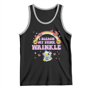 Funny I Bleach My Stink Wrinkle Tank Top Gag Adult Humor Rainbow Bleach Bottle TS11 Black Athletic Heather Print Your Wear
