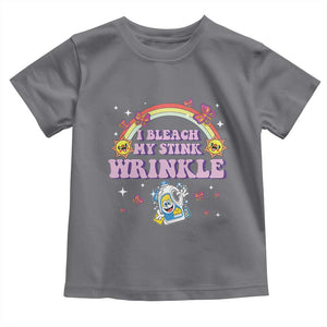 Funny I Bleach My Stink Wrinkle Toddler T Shirt Gag Adult Humor Rainbow Bleach Bottle TS11 Charcoal Print Your Wear