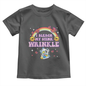 Funny I Bleach My Stink Wrinkle Toddler T Shirt Gag Adult Humor Rainbow Bleach Bottle TS11 Dark Heather Print Your Wear