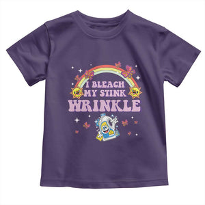 Funny I Bleach My Stink Wrinkle Toddler T Shirt Gag Adult Humor Rainbow Bleach Bottle TS11 Purple Print Your Wear