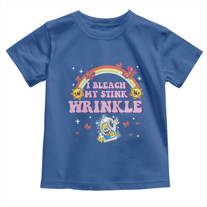 Funny I Bleach My Stink Wrinkle Toddler T Shirt Gag Adult Humor Rainbow Bleach Bottle TS11 Royal Blue Print Your Wear