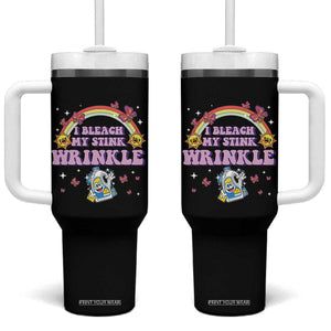 Funny I Bleach My Stink Wrinkle Tumbler With Handle Gag Adult Humor Rainbow Bleach Bottle TS11 One Size: 40 oz Black Print Your Wear