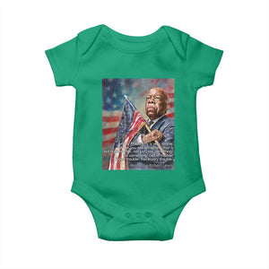 John Lewis Baby Onesie My Philosophy Is Very Simple Get In Good Trouble Necessary Trouble TS11 Irish Green Print Your Wear