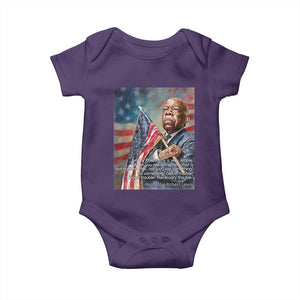 John Lewis Baby Onesie My Philosophy Is Very Simple Get In Good Trouble Necessary Trouble TS11 Purple Print Your Wear