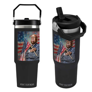 John Lewis Flip Straw Tumbler My Philosophy Is Very Simple Get In Good Trouble Necessary Trouble TS11 One Size: 30 oz Black Print Your Wear