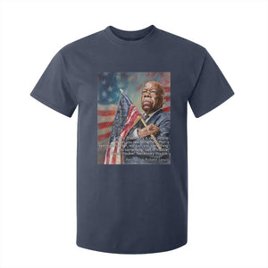 John Lewis T Shirt For Kid My Philosophy Is Very Simple Get In Good Trouble Necessary Trouble TS11 Navy Print Your Wear