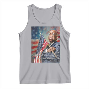 John Lewis Tank Top My Philosophy Is Very Simple Get In Good Trouble Necessary Trouble TS11 Athletic Heather Print Your Wear