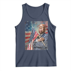John Lewis Tank Top My Philosophy Is Very Simple Get In Good Trouble Necessary Trouble TS11 Navy Print Your Wear