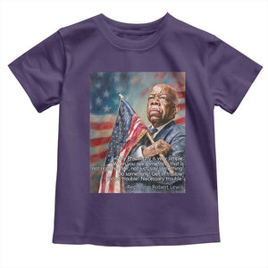 John Lewis Toddler T Shirt My Philosophy Is Very Simple Get In Good Trouble Necessary Trouble TS11 Purple Print Your Wear