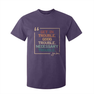 Funny Get In Good Necessary Trouble T Shirt For Kid John Lewis Civil Rights Social Justice TS11 Purple Print Your Wear