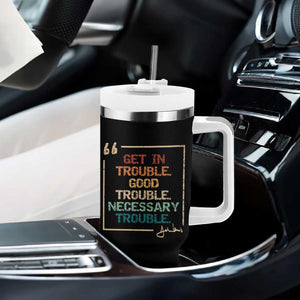 Funny Get In Good Necessary Trouble Tumbler With Handle John Lewis Civil Rights Social Justice TS11 Print Your Wear