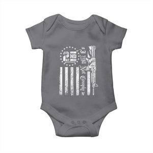 2nd Amendment I Will Not Comply Baby Onesie AR15 Pro-Gun Rights American Flag TS11 Charcoal Print Your Wear