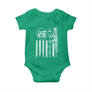 2nd Amendment I Will Not Comply Baby Onesie AR15 Pro-Gun Rights American Flag TS11 Irish Green Print Your Wear