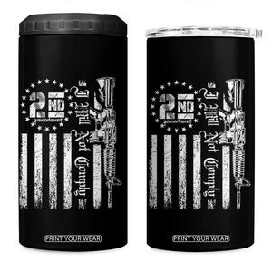 2nd Amendment I Will Not Comply 4 in 1 Can Cooler Tumbler AR15 Pro-Gun Rights American Flag TS11 One Size: 16 oz Black Print Your Wear