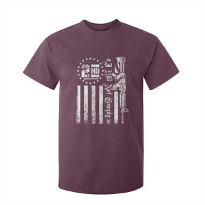 2nd Amendment I Will Not Comply T Shirt For Kid AR15 Pro-Gun Rights American Flag TS11 Maroon Print Your Wear