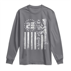 2nd Amendment I Will Not Comply Long Sleeve Shirt AR15 Pro-Gun Rights American Flag TS11 Charcoal Print Your Wear