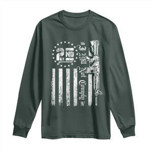 2nd Amendment I Will Not Comply Long Sleeve Shirt AR15 Pro-Gun Rights American Flag TS11 Dark Forest Green Print Your Wear
