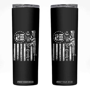 2nd Amendment I Will Not Comply Skinny Tumbler AR15 Pro-Gun Rights American Flag TS11 Black Print Your Wear