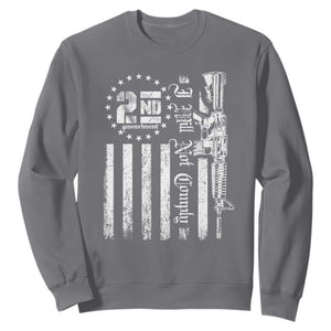 2nd Amendment I Will Not Comply Sweatshirt AR15 Pro-Gun Rights American Flag TS11 Charcoal Print Your Wear