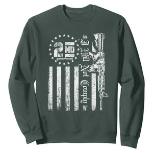 2nd Amendment I Will Not Comply Sweatshirt AR15 Pro-Gun Rights American Flag TS11 Dark Forest Green Print Your Wear