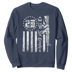 2nd Amendment I Will Not Comply Sweatshirt AR15 Pro-Gun Rights American Flag TS11 Navy Print Your Wear