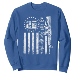 2nd Amendment I Will Not Comply Sweatshirt AR15 Pro-Gun Rights American Flag TS11 Royal Blue Print Your Wear