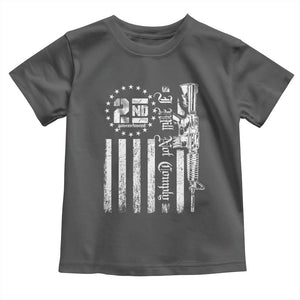 2nd Amendment I Will Not Comply Toddler T Shirt AR15 Pro-Gun Rights American Flag TS11 Dark Heather Print Your Wear