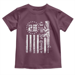 2nd Amendment I Will Not Comply Toddler T Shirt AR15 Pro-Gun Rights American Flag TS11 Maroon Print Your Wear