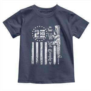 2nd Amendment I Will Not Comply Toddler T Shirt AR15 Pro-Gun Rights American Flag TS11 Navy Print Your Wear