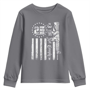 2nd Amendment I Will Not Comply Youth Sweatshirt AR15 Pro-Gun Rights American Flag TS11 Charcoal Print Your Wear