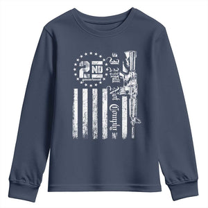 2nd Amendment I Will Not Comply Youth Sweatshirt AR15 Pro-Gun Rights American Flag TS11 Navy Print Your Wear