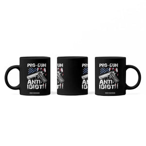 Pro Gun Anti Idiot Coffee Mug Vintage American Flag 2nd Amendment TS11 Print Your Wear