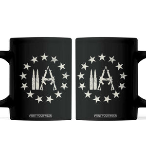 2nd Amendment AR15 Bullet Stars Patriotic Gun Rights Coffee Mug TS11 Black Print Your Wear