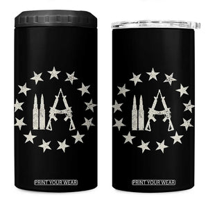 2nd Amendment AR15 Bullet Stars Patriotic Gun Rights 4 in 1 Can Cooler Tumbler TS11 One Size: 16 oz Black Print Your Wear