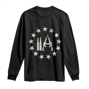 2nd Amendment AR15 Bullet Stars Patriotic Gun Rights Long Sleeve Shirt TS11 Black Print Your Wear